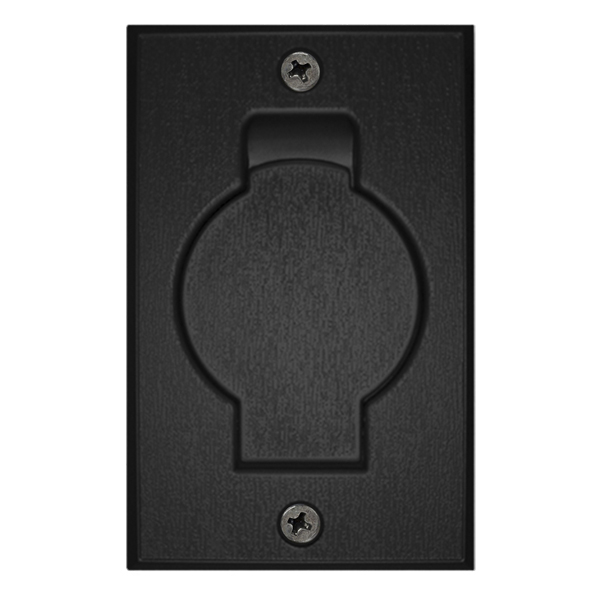 Stofzuigcontact ronde deur zwart