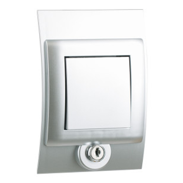 Stofzuigcontact afsluitbaar aluminium grijs