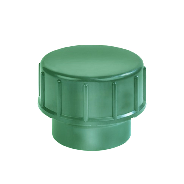 Buis eindstuk met schroefdeksel 63mm - Grijs