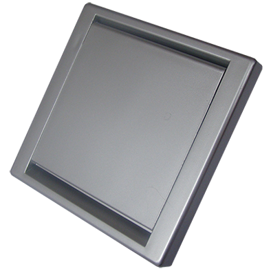 Stofzuigcontact Square zilver (mat)